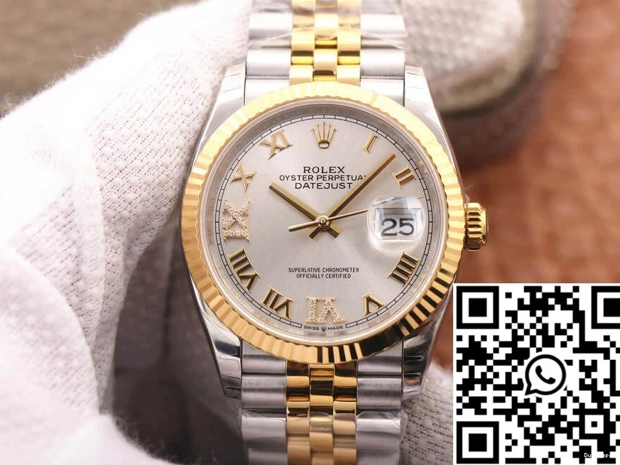 Diamond Yellow Gold Rolex EW Dial Datejust M126233-0031 Factory 0503